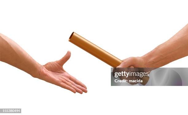 staffetta (clipping path) - corsa a staffetta foto e immagini stock