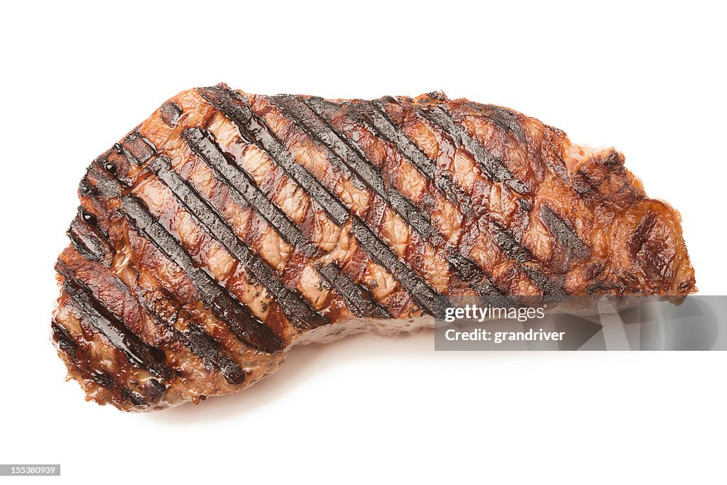 Ribeye Beef Steak Isolated on White