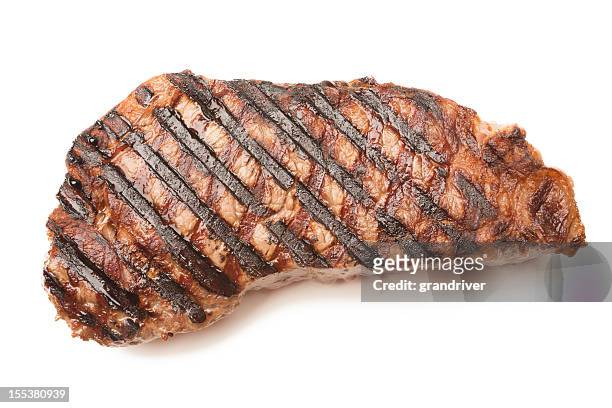 ribeye beef steak isolated on white - steek stock pictures, royalty-free photos & images