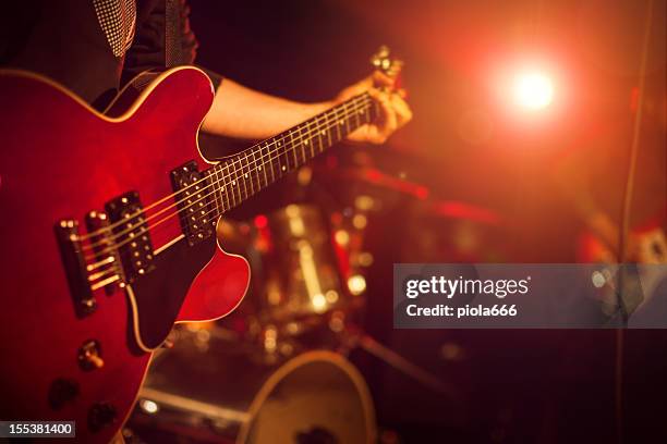 guitarist playing guitar - live events stock pictures, royalty-free photos & images