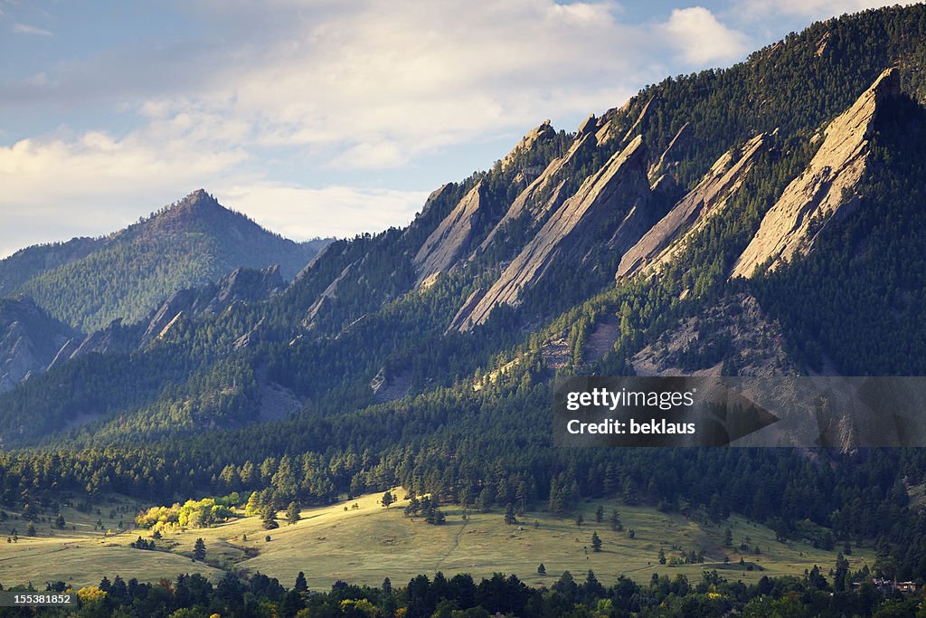 Boulder Colorado Flatirons in Fall