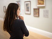 Attractive Woman in an Art Gallery (XXXL)