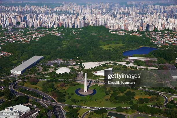 ibirapuera park in sao paulo - ibirapuera park stockfoto's en -beelden