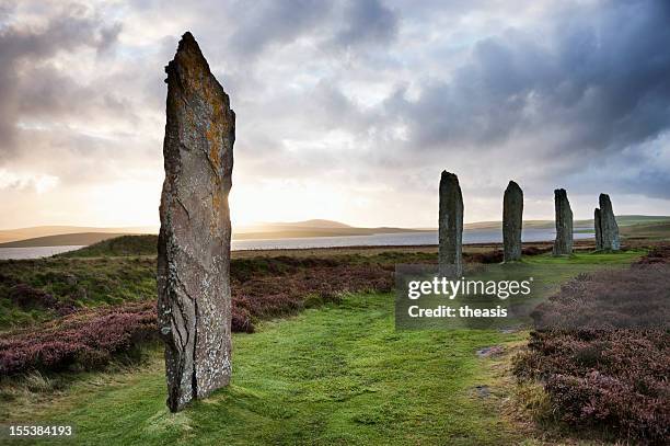 ring of brodgar, orkney - orkney stock pictures, royalty-free photos & images