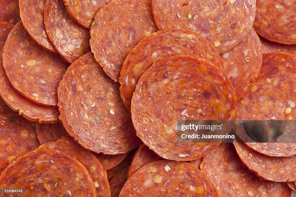 Tranches fond pepperoni