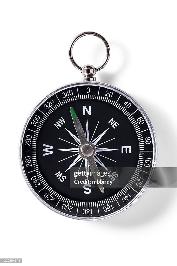 Compass, isolated on white, clipping path
