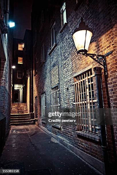 dark alley. - dark alley stock pictures, royalty-free photos & images