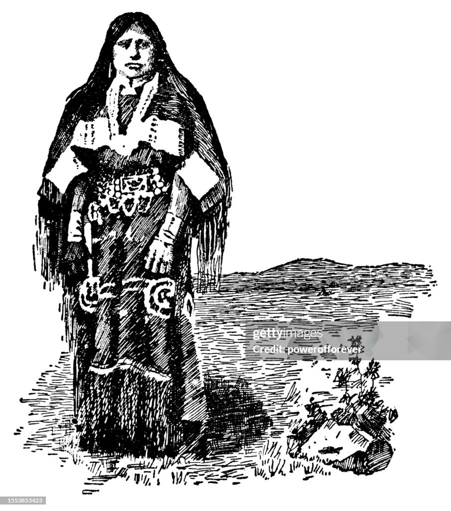 Indigenous Woman of the Tiwa Puebloan Peoples - 19th Century