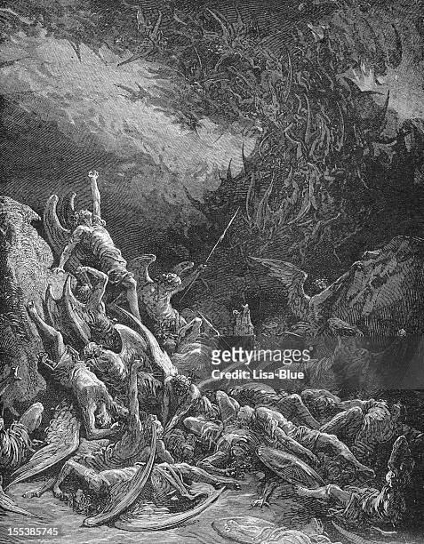 the fall of rebel angels - devil stock pictures, royalty-free photos & images