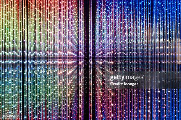 colorful digital led light - vanishing point stock pictures, royalty-free photos & images