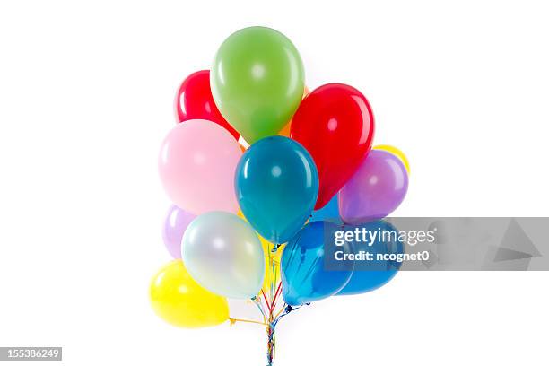globos de fiesta - bunch fotografías e imágenes de stock