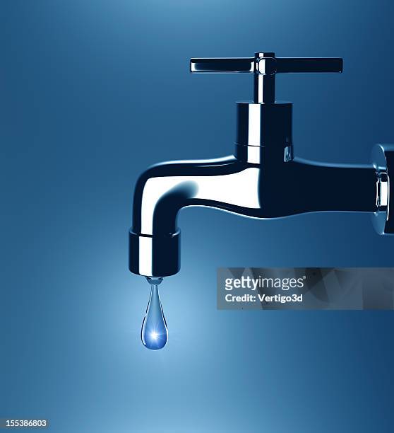 save water concept - tap stockfoto's en -beelden