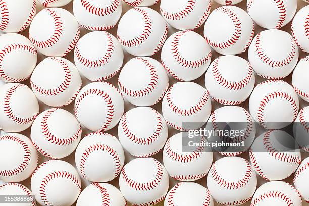 baseballs - baseball background stockfoto's en -beelden