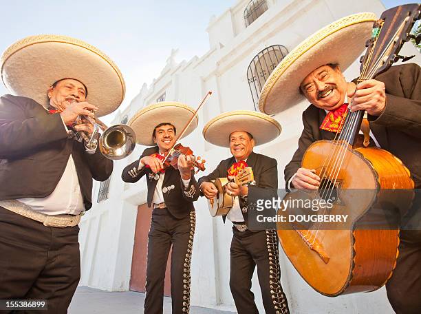 mariachi band - cinco de mayo stock-fotos und bilder