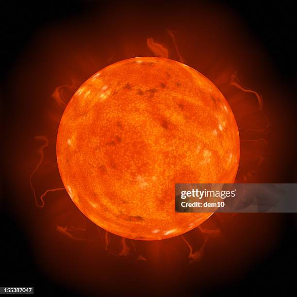 the sun - solar flare stockfoto's en -beelden