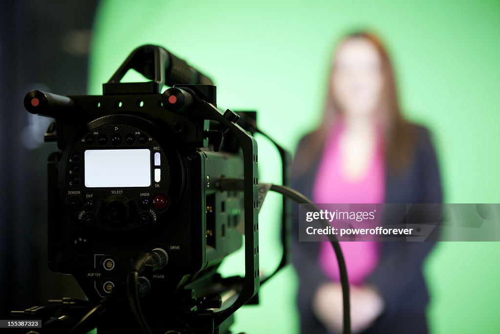 News Presenter on Green Screen