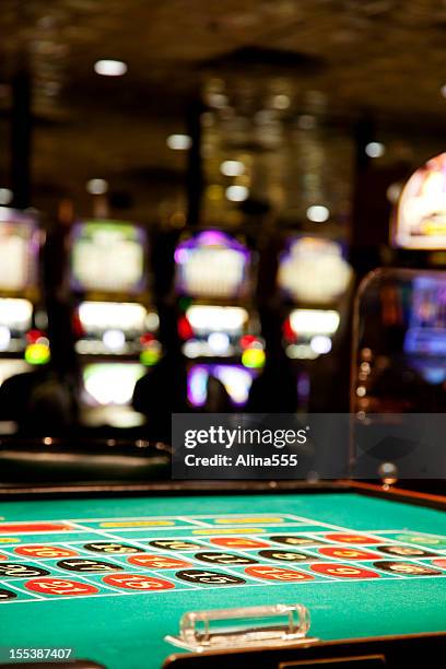 roulette table - casino table stock pictures, royalty-free photos & images