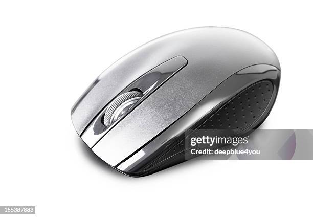 new black wireless pc mouse on white - egyptian mau stock pictures, royalty-free photos & images