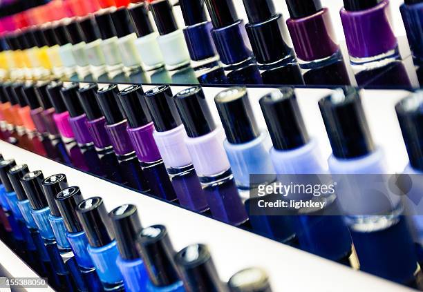 nail polishes - nail polish stock pictures, royalty-free photos & images