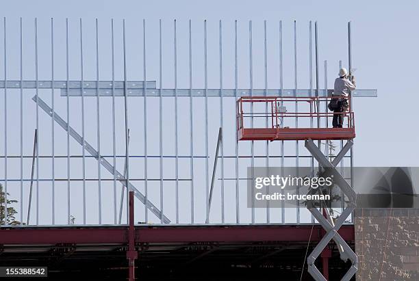 steel worker - cherry picker stock pictures, royalty-free photos & images