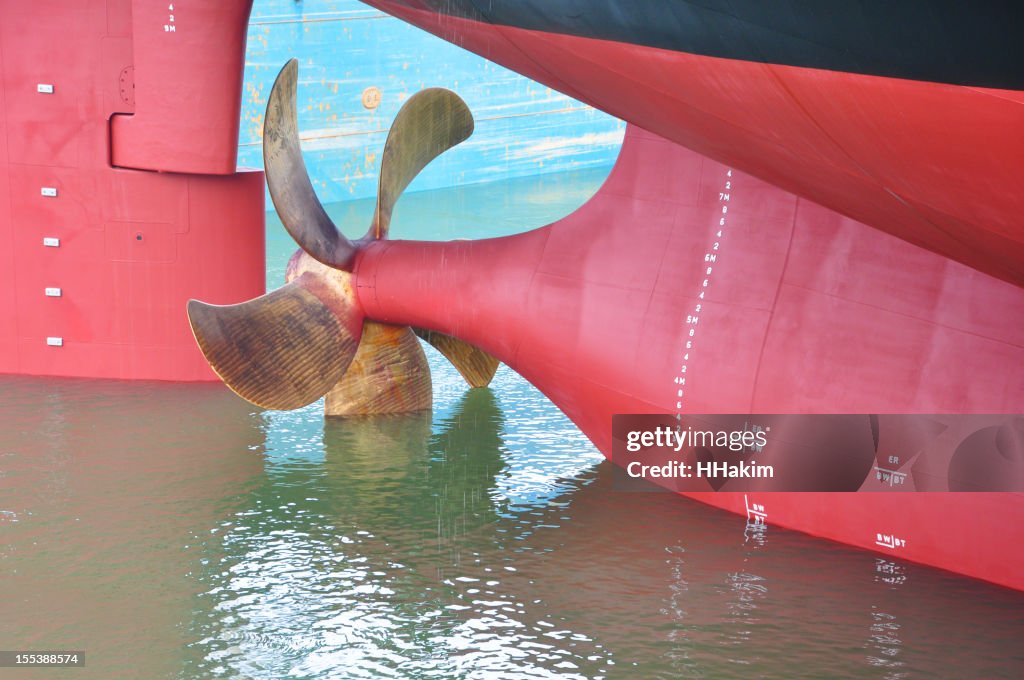 Proppeller Rudder Rudder And Propeller Of A Ship High-Res Stock Photo - Getty Images