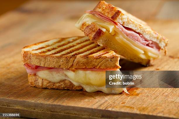panini-sandwiches - toasted bread stock-fotos und bilder