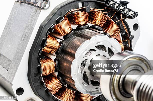 permanent magnet motor disassembled close-up - electric motor disassembled stock pictures, royalty-free photos & images