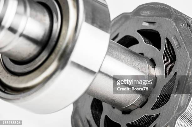 permanent magnet motor disassembled close-up - electric motor disassembled stockfoto's en -beelden