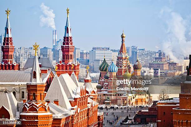 moscow - russian winter stock pictures, royalty-free photos & images