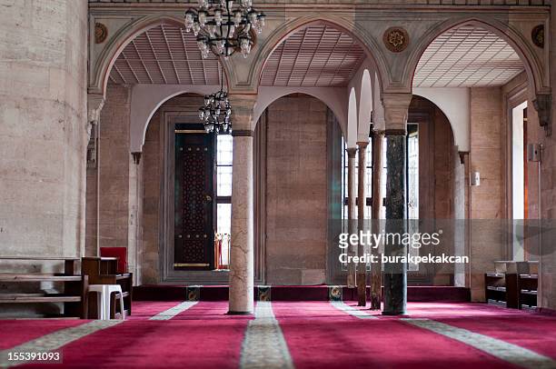 mosque interior, istanbul, turkey - klassiek theater stockfoto's en -beelden