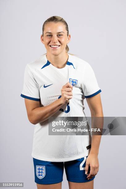 Alessia Russo of England poses during the official FIFA Women's World Cup Australia & New Zealand 2023 portrait session on July 18, 2023 in Brisbane,...