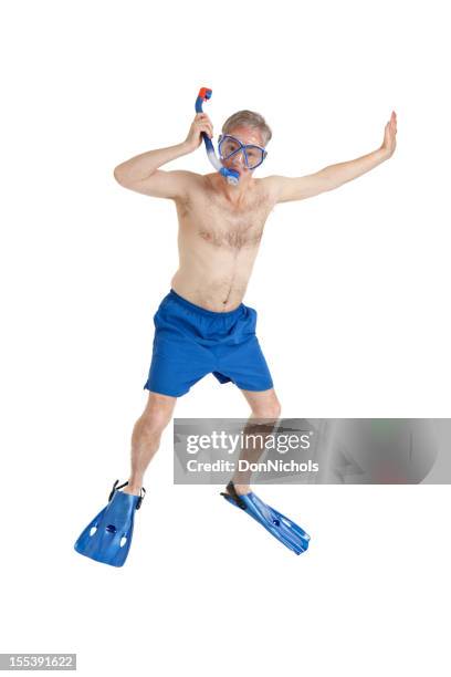 schnorcheln guy - schwimmflosse stock-fotos und bilder