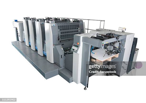 offset printing machine - book printing press stock pictures, royalty-free photos & images