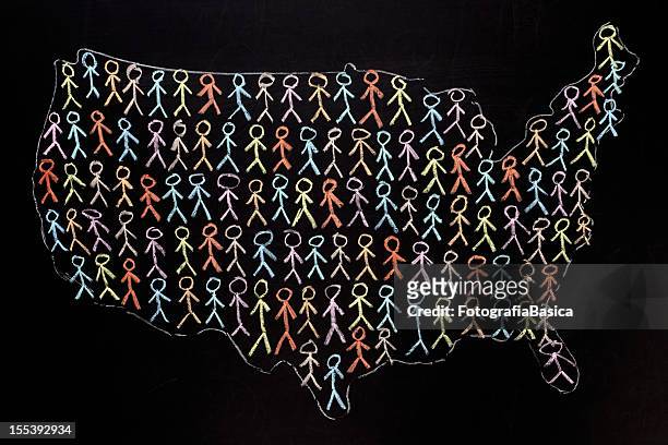 american population - fotografie stock illustrations