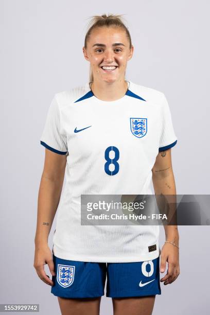 Georgia Stanway of England poses during the official FIFA Women's World Cup Australia & New Zealand 2023 portrait session on July 18, 2023 in...