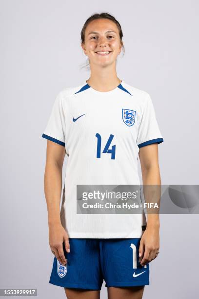 Lotte Wubben-Moy of England poses during the official FIFA Women's World Cup Australia & New Zealand 2023 portrait session on July 18, 2023 in...