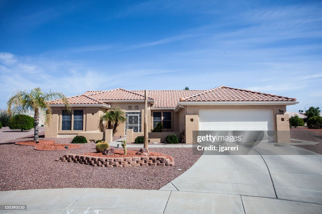 Arizona-style house design common to the region