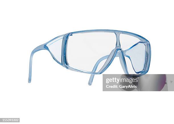 sicherheit brille mit clipping path - safety glasses stock-fotos und bilder