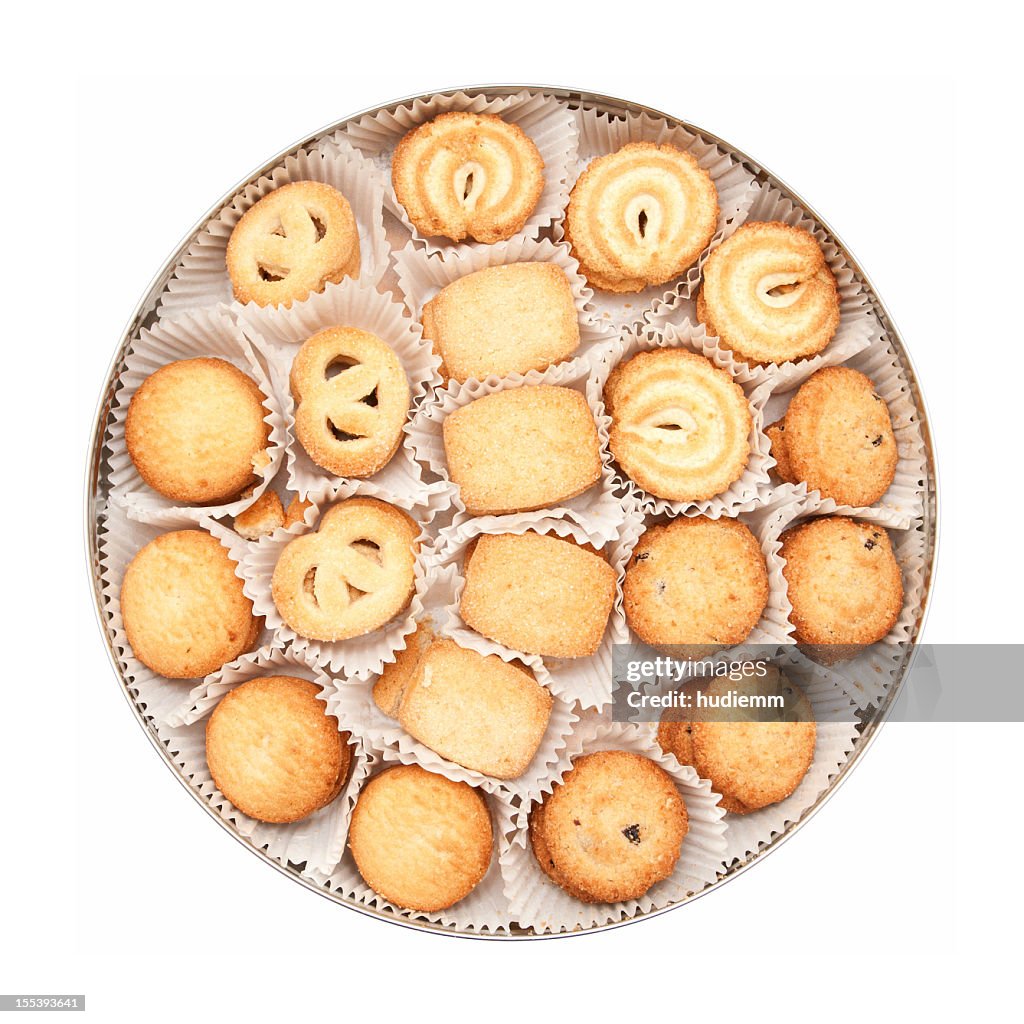 Cookies (Clipping path!) isolated on white background