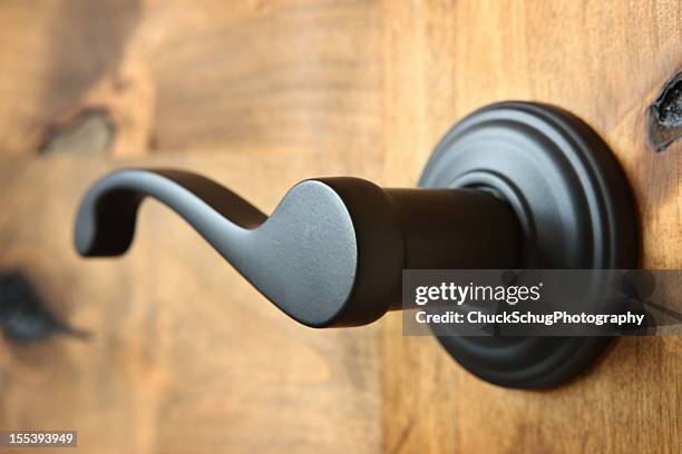 doorknob lever handle home decor - door handle stock pictures, royalty-free photos & images