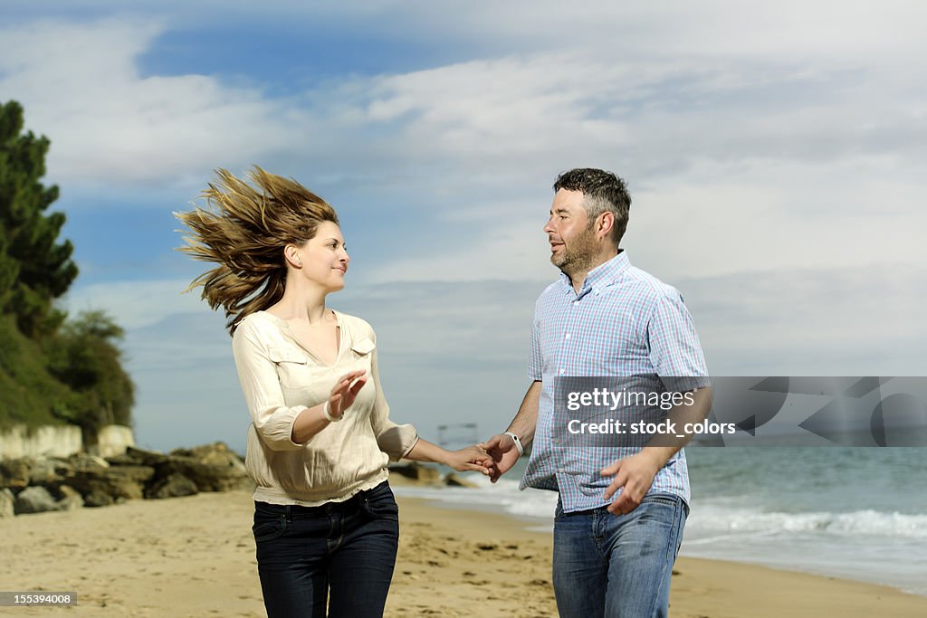 Couple running