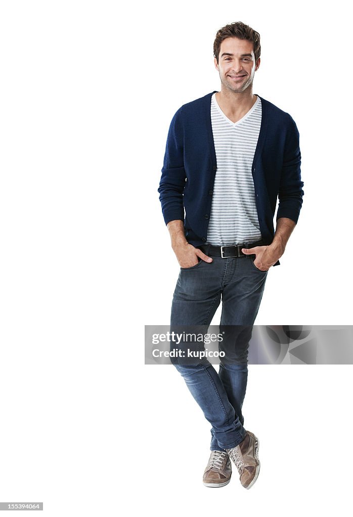 Moderno auto-assegurado jovem