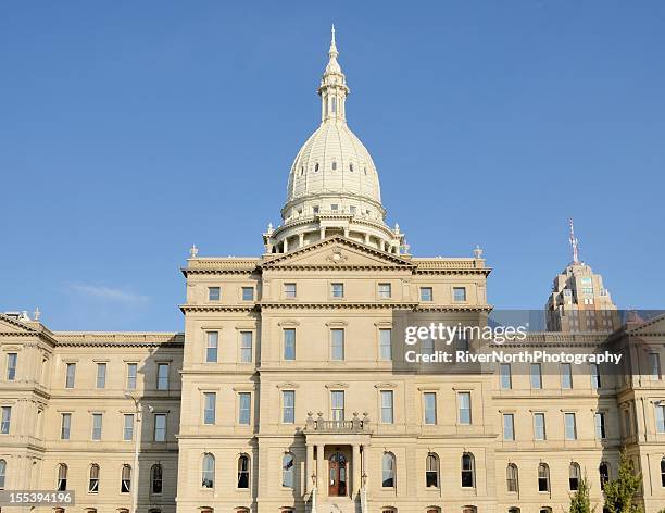 capitol building, lansing michigan - lansing stock pictures, royalty-free photos & images