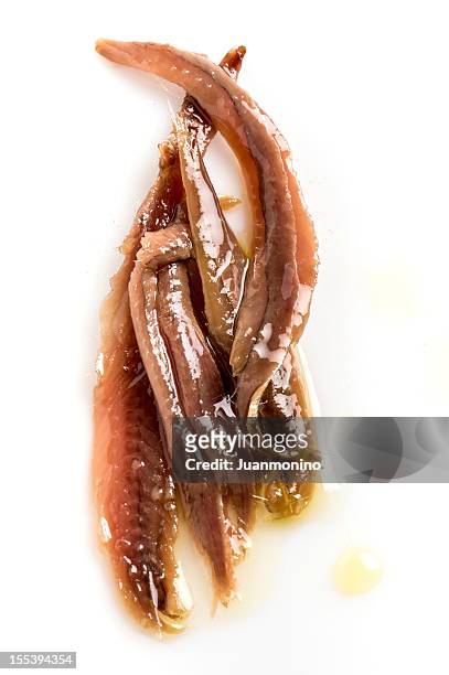 anchovas em azeite de oliveira - anchova imagens e fotografias de stock