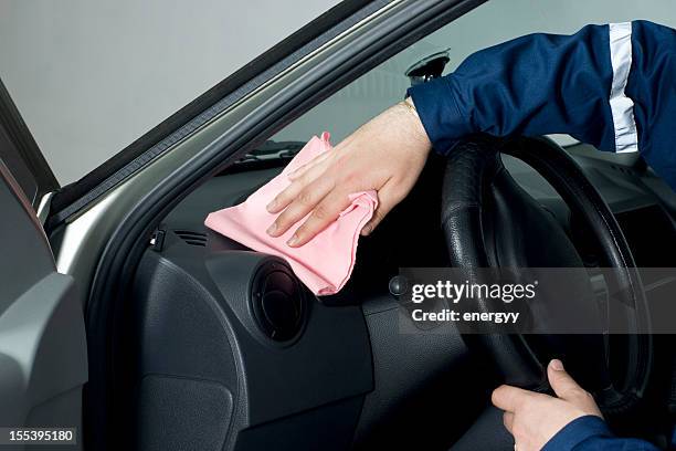 detailing a dark gray dashboard of a car - cleaning inside of car stock pictures, royalty-free photos & images