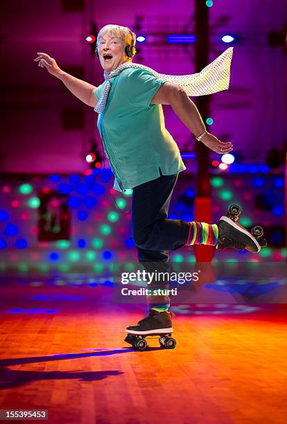 skating senior - disco shoe stock pictures, royalty-free photos & images