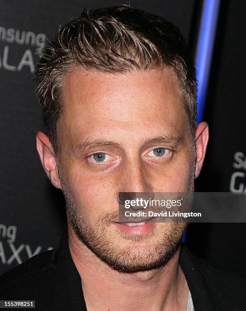 Chef Michael Voltaggio attends Samsung Mobile's celebration of the launch of the Samsung Galaxy Note II at a private residence on October 25, 2012 in...