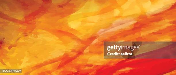 abstrakter rot-gelber aquarellhintergrund. - blass stock-grafiken, -clipart, -cartoons und -symbole