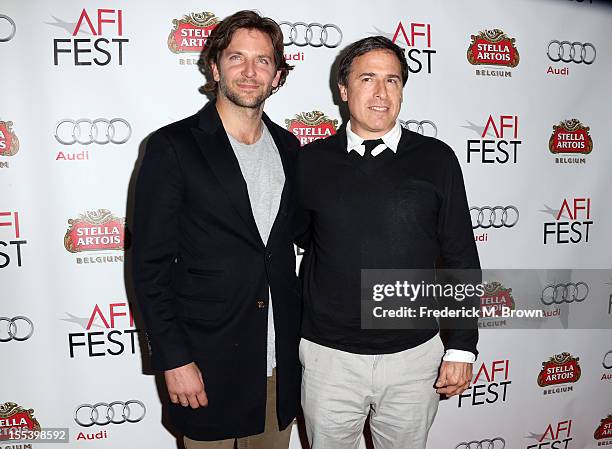 Actor Bradley Cooper and writer/director David O. Russell arrive at the "Silver Linings Playbook" special screening during AFI Fest 2012 Presented by...