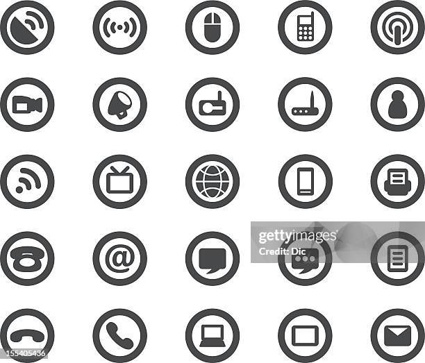 kommunikation icons - cb funk stock-grafiken, -clipart, -cartoons und -symbole